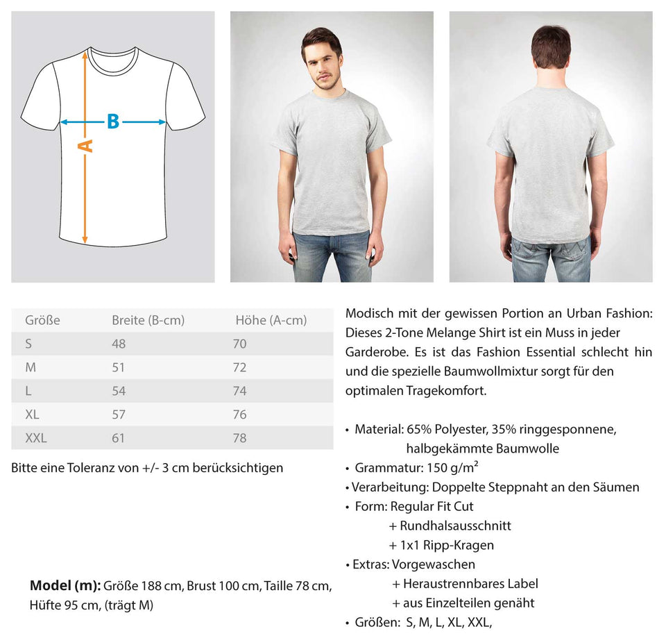 Geschraubt nicht gekauft - Herren Melange Shirt - Autoholiker