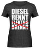 Diesel rennt Elektro brennt - Damen Melange Shirt - Autoholiker