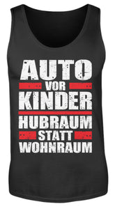 Auto vor Kinder Hubraum statt Wohnraum - Herren Tanktop - Autoholiker