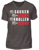 Saugen Stoßen Knallen Blasen - Herren V-Neck Shirt - Autoholiker