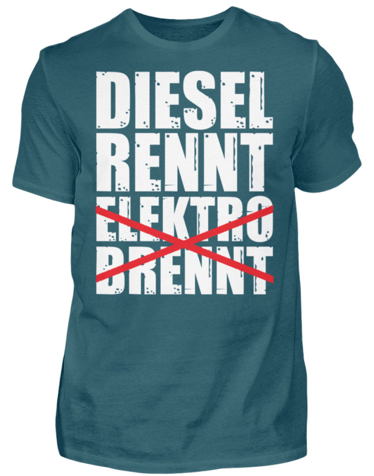 Diesel rennt Elektro brennt - Herren Shirt - Autoholiker