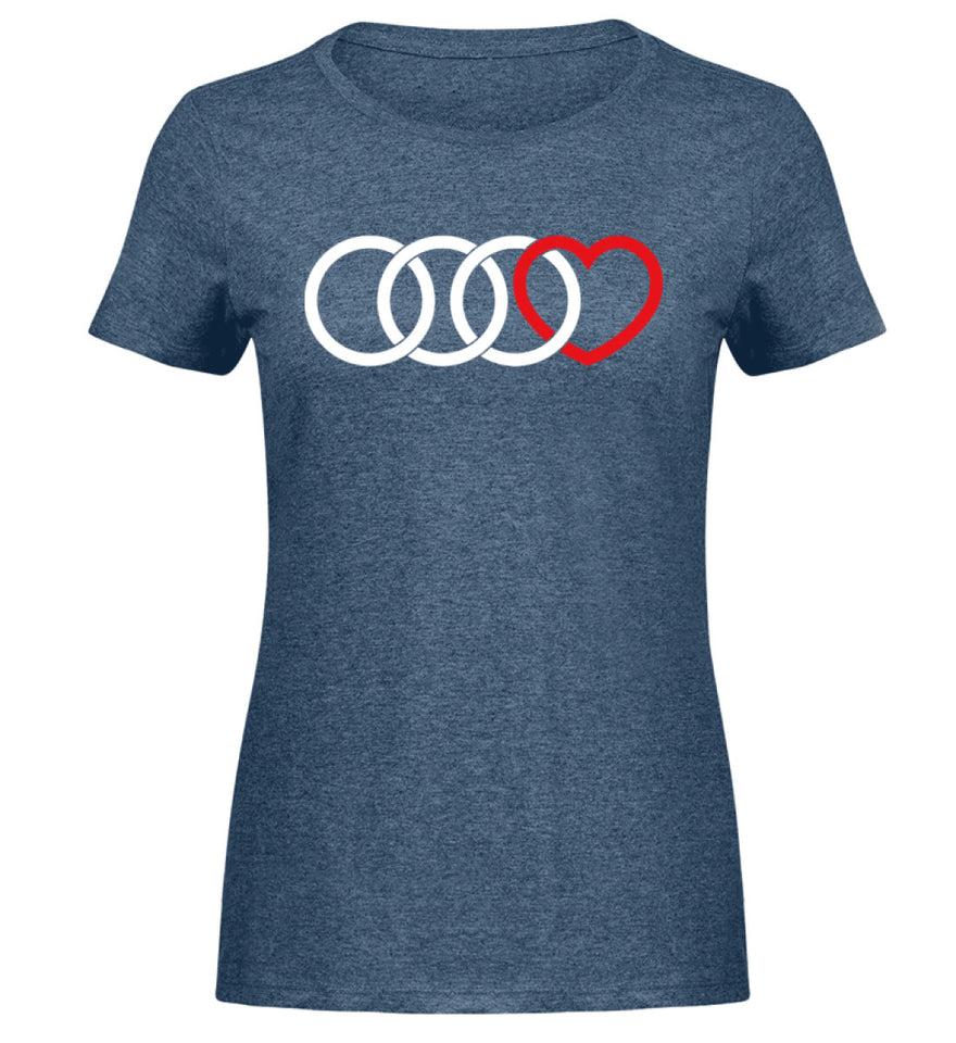 Audi Heart - Damen Melange Shirt - Autoholiker