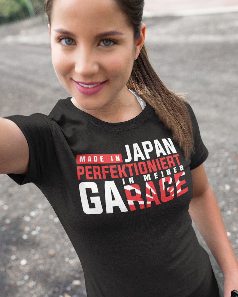 Made in Japan in meiner Garage - Damenshirt - Autoholiker