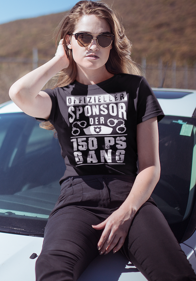 Offizieller Sponsor der 150 PS Gang - Damenshirt - Autoholiker