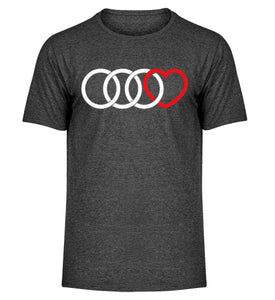 Audi Heart - Herren Melange Shirt - Autoholiker