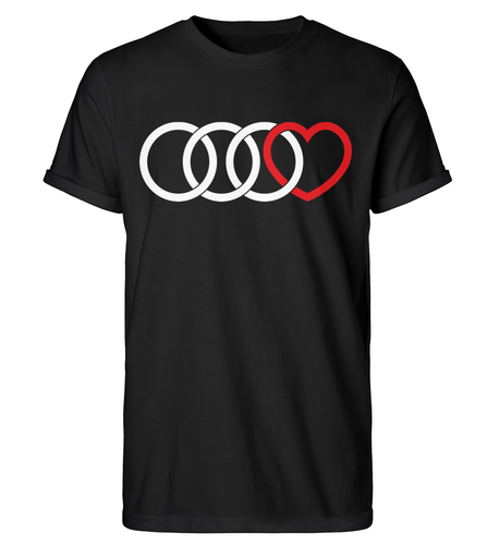Audi Heart - Herren RollUp Shirt - Autoholiker