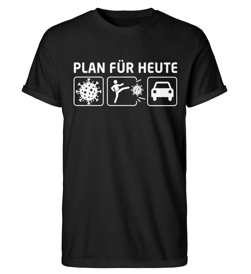 Plan für Heute Corona Auto - Herren RollUp Shirt - Autoholiker