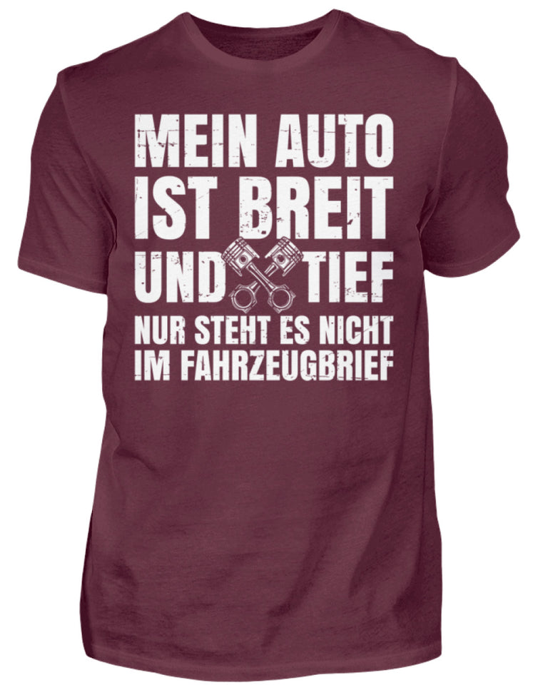 Mein Auto ist Breit und Tief - Herren Shirt - Autoholiker