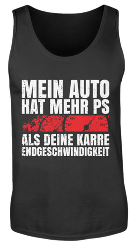 Mein Auto hat mehr PS als deine Karre Endgeschwindigkeit - Herren Tanktop - Autoholiker