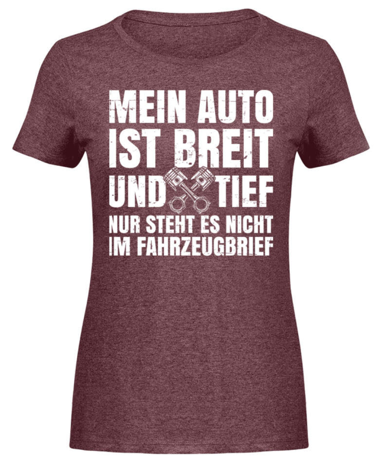 Mein Auto ist Breit und Tief - Damen Melange Shirt - Autoholiker