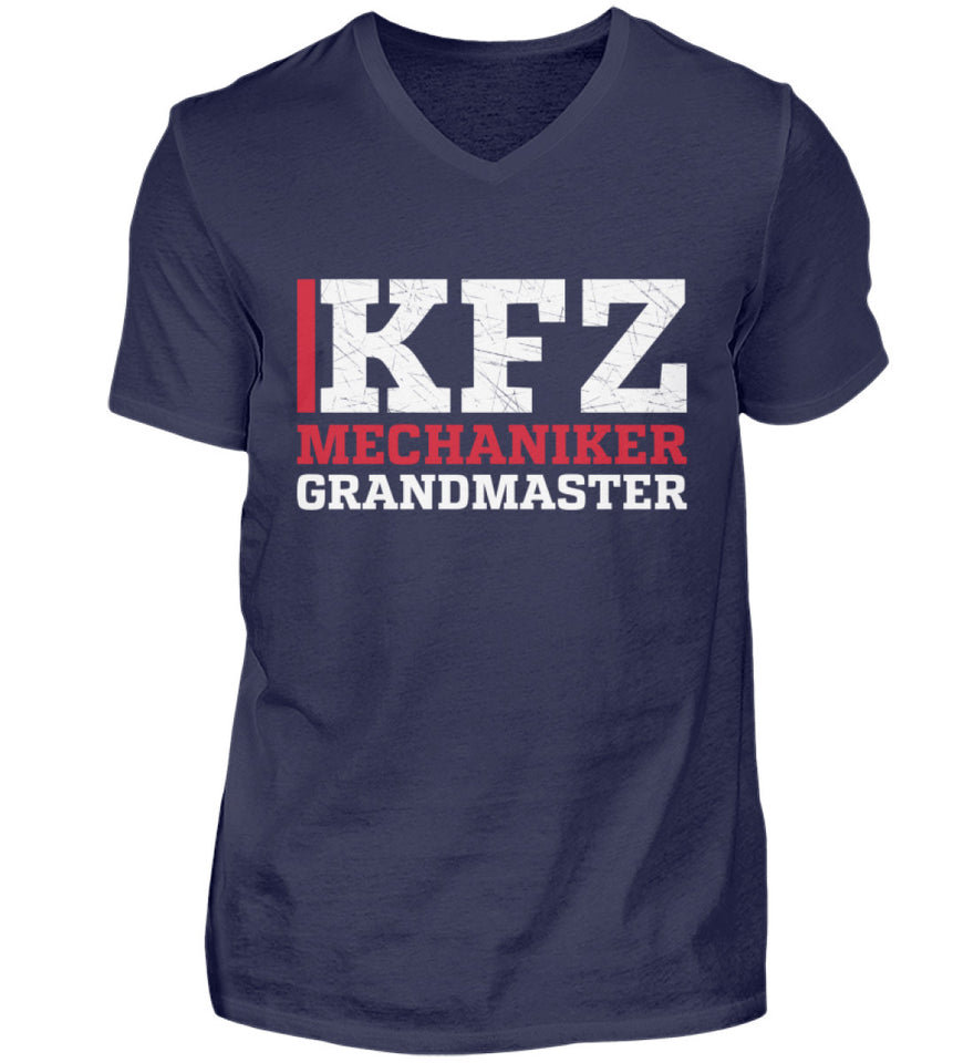 KFZ Mechaniker Grandmaster  - Herren V-Neck Shirt - Autoholiker