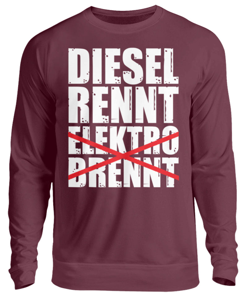 Diesel rennt Elektro brennt - Unisex Pullover - Autoholiker