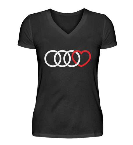 Audi Heart - V-Neck Damenshirt - Autoholiker