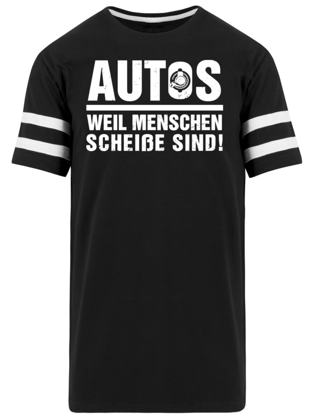 Autos weil Menschen scheiße sind - Striped Long Shirt - Autoholiker